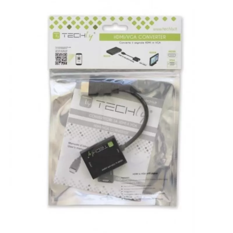 Techly IDATA-HDMI-VGA2 videokaabli adapter VGA (D-Sub) Must