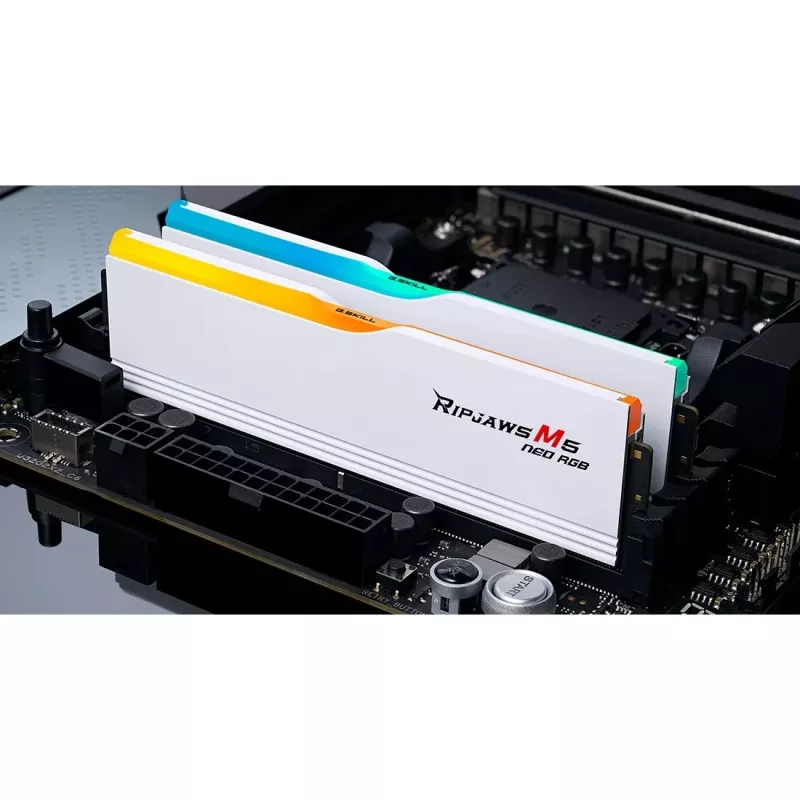 DIMM 64 GB DDR5-6000 (2x 32 GB) Dual-Kit, mälu valge, F5-6000J3040G32GX2-RM5NRW, Ripjaws M5 Neo, AMD EXPO