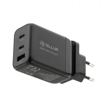 Seinalaadija Tellur TLL151451 65W, 3 porti (2x USB-C, 1x USB-A)