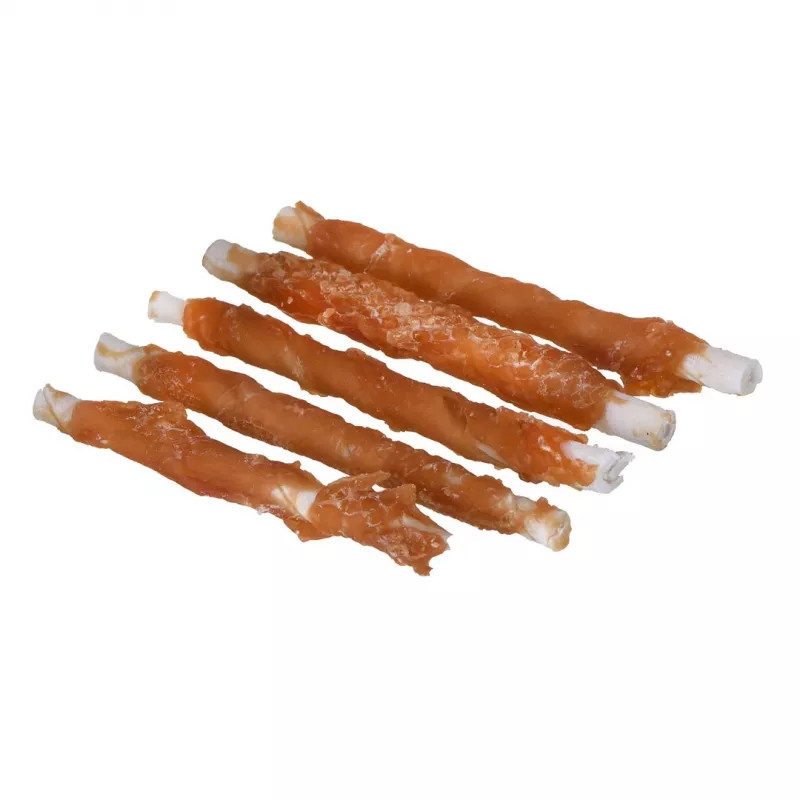 Koeramaiused PETITTO Chicken wrapped chopsticks 500 g — kanamaitselised närimispulgad, 60% valku, 18% niiskust