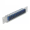 Fiber Optic Patch Panel DeLOCK 10 tolli 12 port SC Duplex Sinine 1U Hall