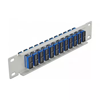 Fiber Optic Patch Panel DeLOCK 10 tolli 12 port SC Duplex Sinine 1U Hall