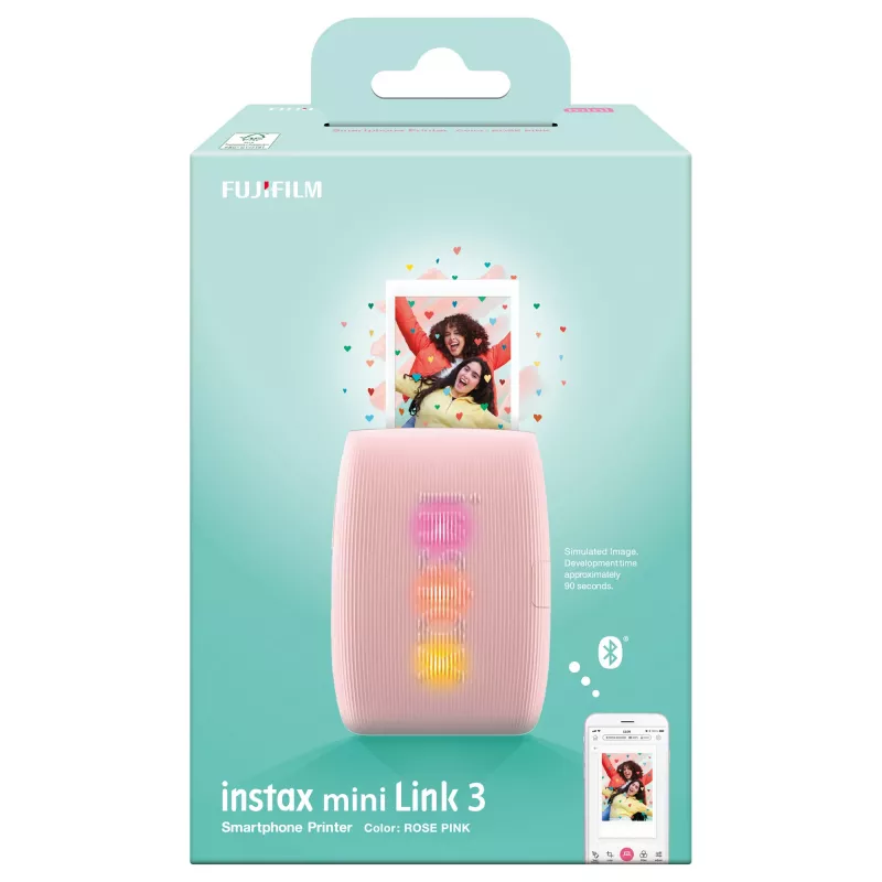 Fotoprinter Fujifilm Instax Mini Link 3 roosa Bluetooth kaasaskantav kiirprinter