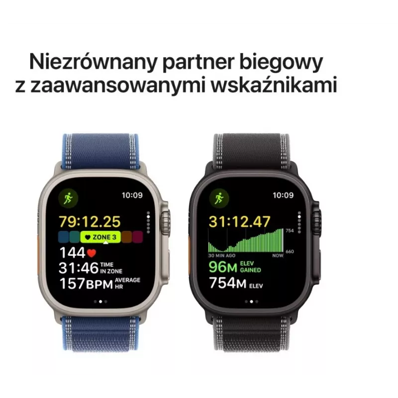 Nutikell Apple Watch Ultra 3 GPS + Cellular 49mm Must Titaanist Korpus Musta Titaanist Milano Silmusega Keskmine