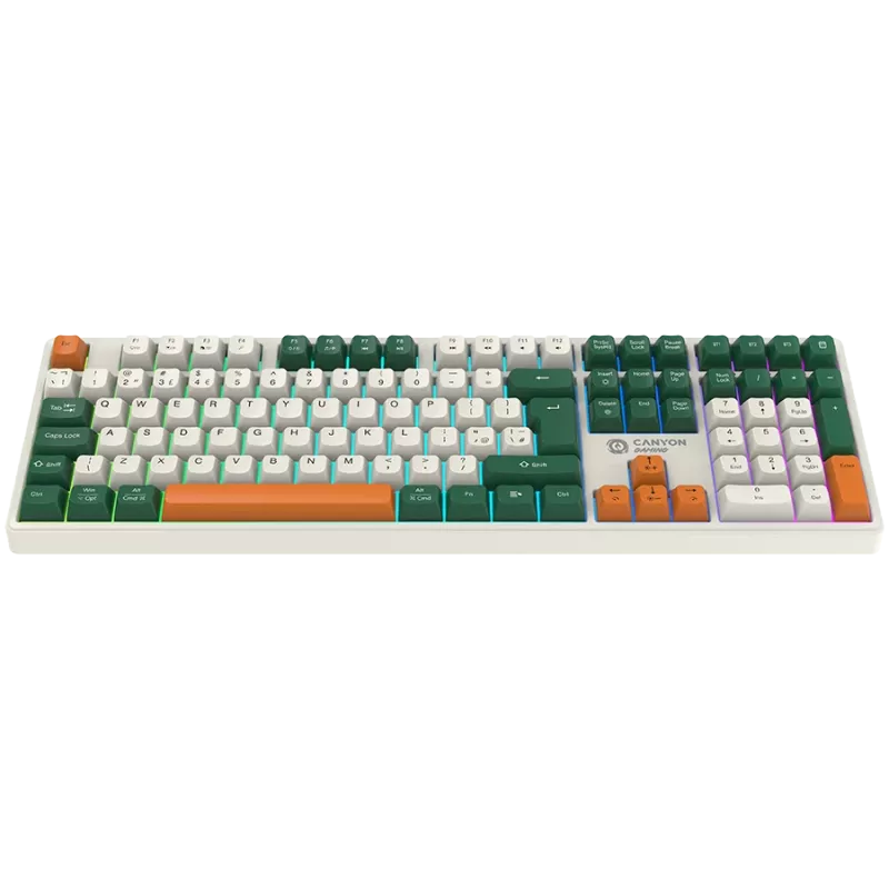 Mehaaniline juhtmevaba klaviatuur CANYON Shadder GKW-11 RGB valge