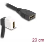 DeLOCK Keystone-mooduli kaabel HDMI emane-emane 90° nurga all 8K 60 Hz 20 cm must