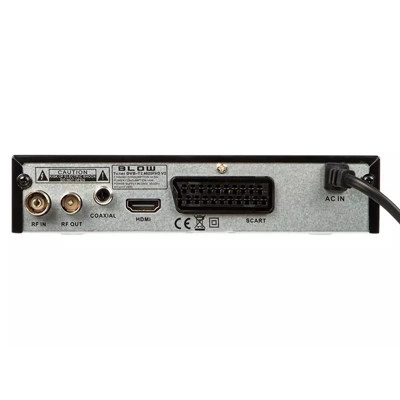Digitaaltelevisiooni tuuner BLOW 4625FHD DVB-T2 H.265 maapealne vastuvõtja, HDMI, USB, SCART, Ethernet, S/PDIF