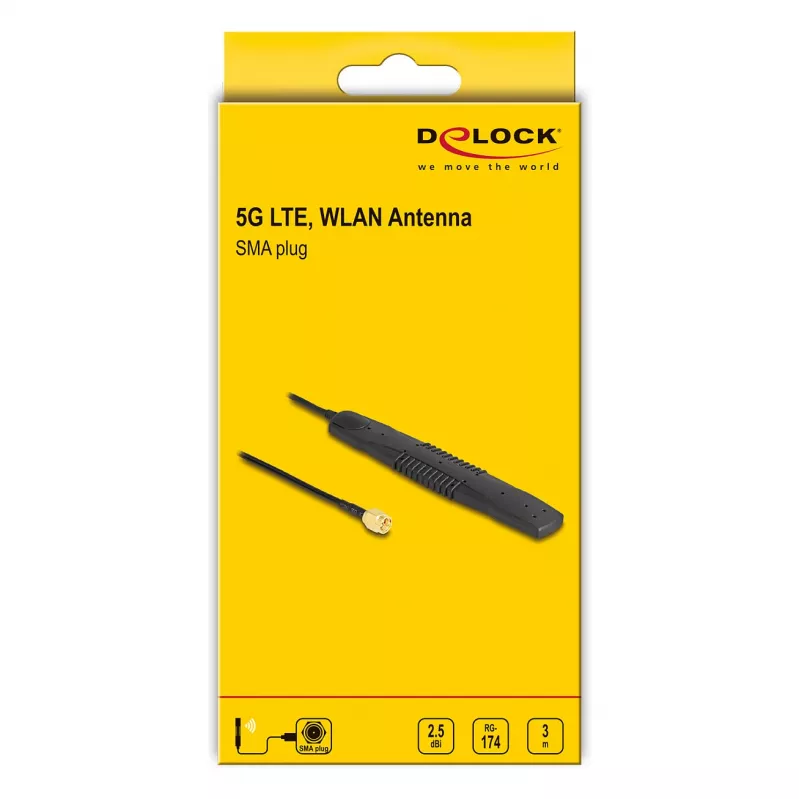 Mitmesuunaline antenn DeLOCK 90101 2,5 dBi SMA 0,6–6 GHz