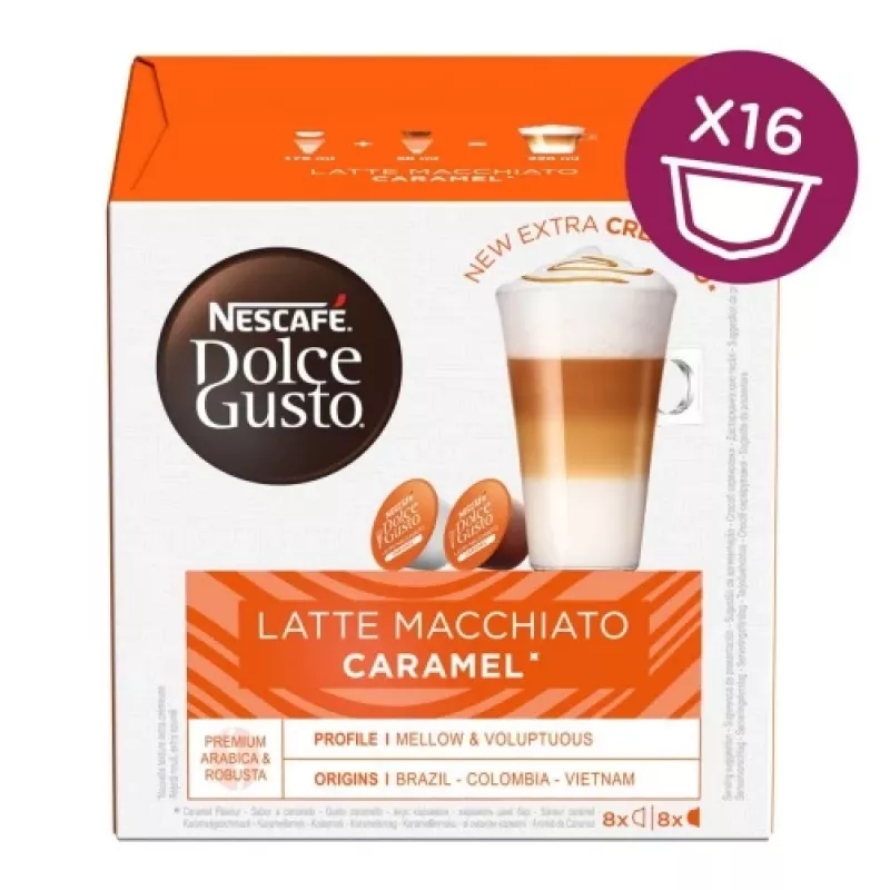 Nescafe Dolce Gusto Caramel Latte Macchiato kohv, 16 kapslit