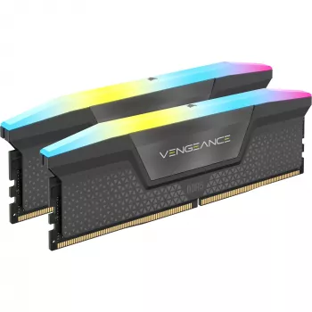 DIMM 64 GB DDR5-6000 (4x 16 GB) Quad-Kit, mälu must, CMH64GX5M4B6000C36, Vengeance RGB, INTEL XMP