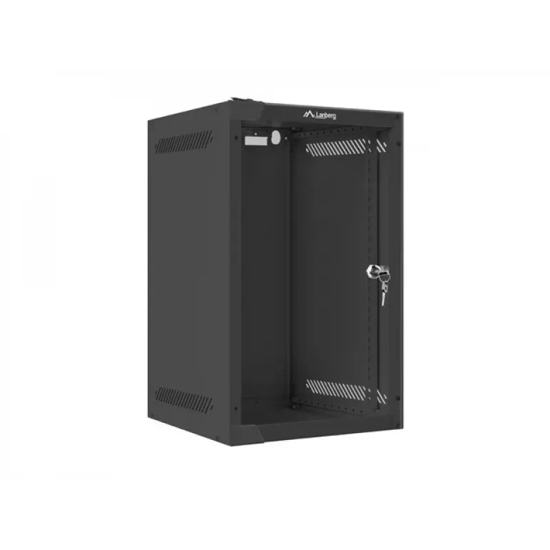 Seinale kinnitatav riiul LANBERG WF10-2309-10B 9U, 469×280×310 mm, 10-tolline sügavus, must, IP20