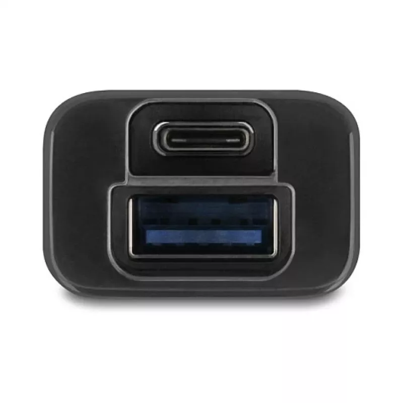 DELOCK USB 3.2 Gen 1 (3.1 Gen 1) 4-pordiline jaotur Type-A + USB-C hostiga (5000 Mbit/s) must/läbipaistev