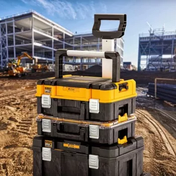 Tööriistade hoiukast DeWalt DWST83344-1, veekindel, kollane, 440×183×332 mm, 2 käepidet, lukustatav
