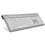 Klaviatuur Logickeyboard SKB-AJPU-FR universaalne USB AZERTY Prantsuse Alumiinium Valge