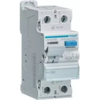 HAGER CDA540D rikkevoolukaitselüliti 2P 10kA 40A 30mA tüüp A (CDA540D)