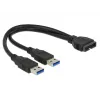 USB-kaabel DeLOCK 0,25 m USB3.0/2xUSB3.0 83910