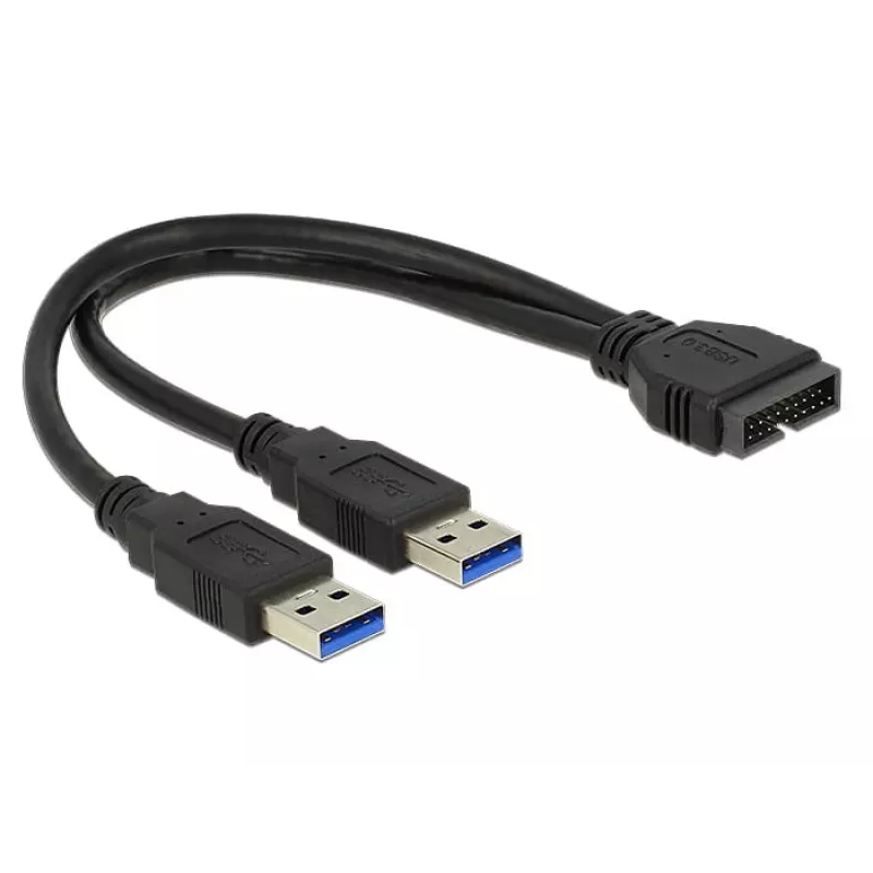 USB-kaabel DeLOCK 0,25 m USB3.0/2xUSB3.0 83910