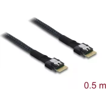 DELOCK PCIe 4.0 õhuke SAS SFF-8654 4i kaabel 0,5 m