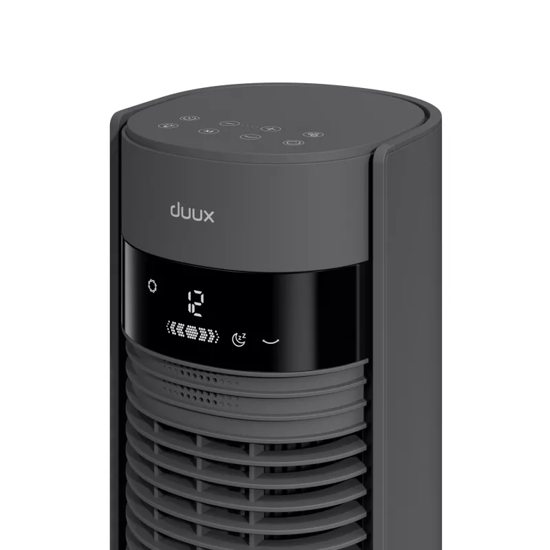 Duux Fan | Elevate | Tower Fan | Gray | Diameter 29 cm | Number of speeds 12 | Oscillation | 4-40 W