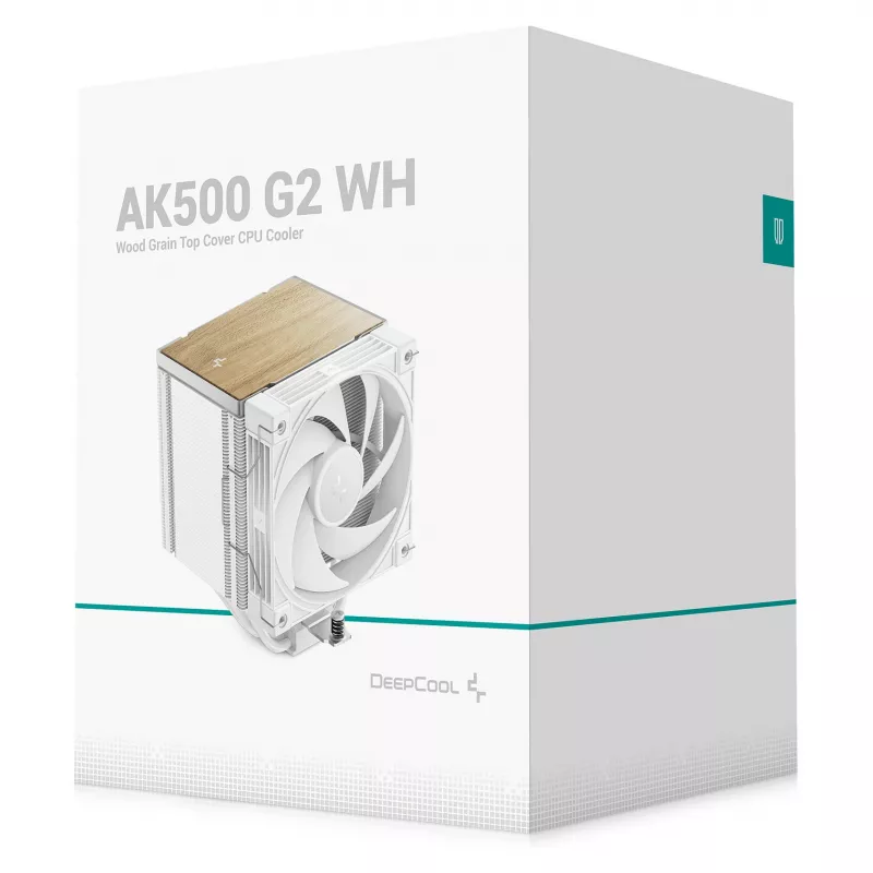 Protsessori õhujahuti DeepCool AK500 G2 WH, 120 mm ventilaator, max õhurõhk 3,33 mmH2O, 117×129×159 mm, valge