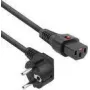 ACT toitekaabel CEE 7/7 isane (nurgaga) - C13 IEC Lock must 3 m, EL234S