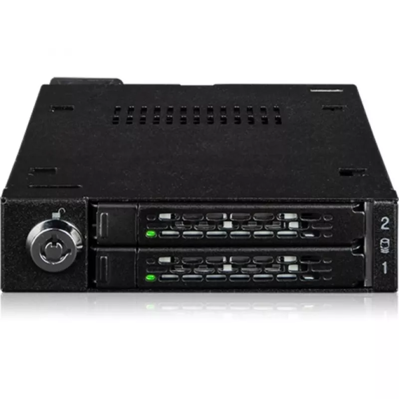 Kettasahtli adapterraam icy dock MB092VK-B 2 x 6,3 cm U.2 / U.3 NVMe SSD-le 3,5-tollisele pesale (must)