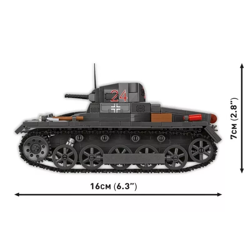 Ehituskomplekt Cobi Panzer I Ausf. B – 654 tk, detailne mudelitanki komplekt
