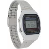 Digitaalkell CASIO A168WA unisex hõbedane — veekindel, LED-ekraan