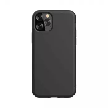 Silikoonümbris Devia Nature Series iPhone 12 Pro Max jaoks — must, pehme puutega kaitseümbris