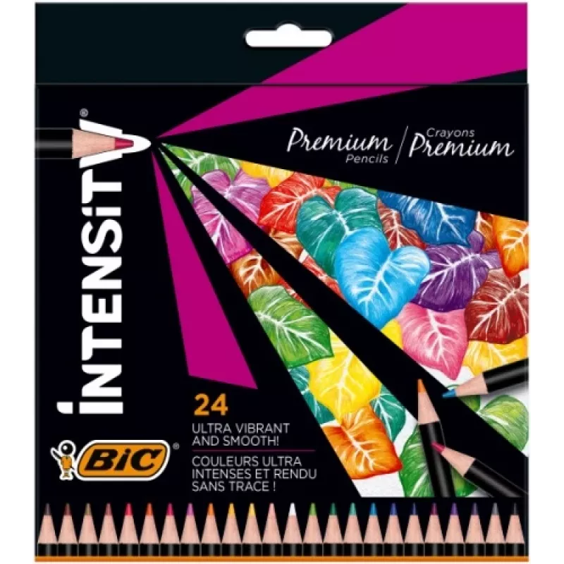 BIC Intensity värvilised pliiatsid, 24 värvi, 967823