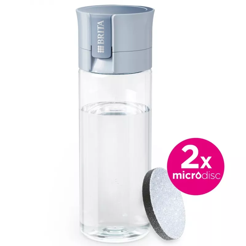 Filtreeriv pudel BRITA Vital Pastel Blue 600 ml koos 2 MicroDisc filtriga, BPA-vaba, nõudepesumasinakindel
