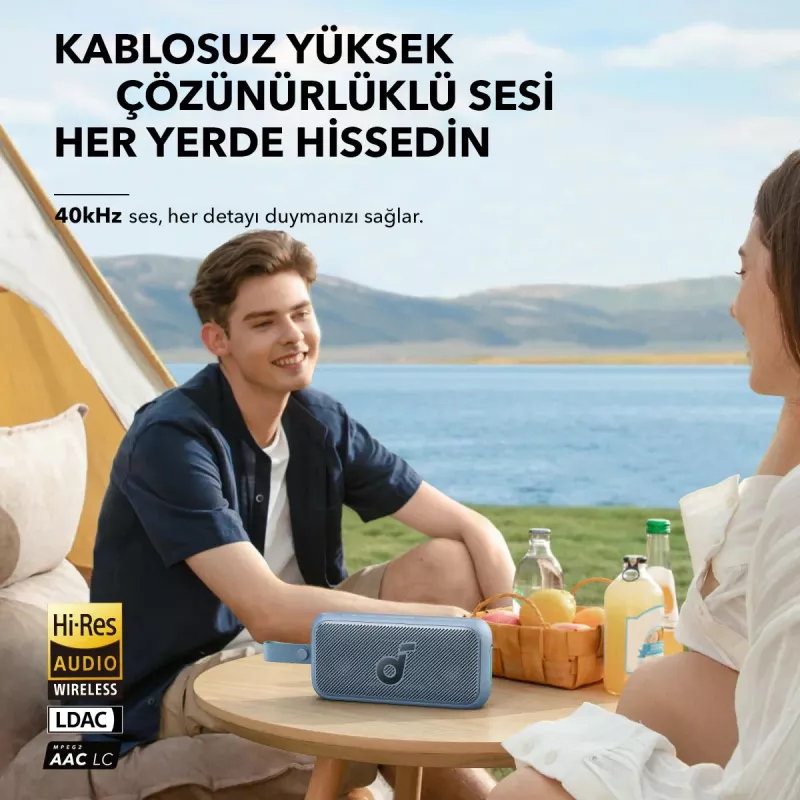 Kaasaskantav stereokõlar Anker Soundcore Motion 300 — 30W, IPX7, Bluetooth, 13h taasesitus, 0,83 kg, must