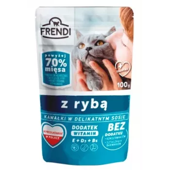 FRENDI Tükid kalaga kastmes – märg kassitoit – 100 g