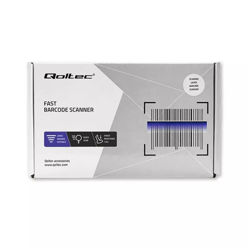 Juhtmeta vöötkoodilugeja QOLTEC 50878 1D/2D koos dokkimisjaamaga