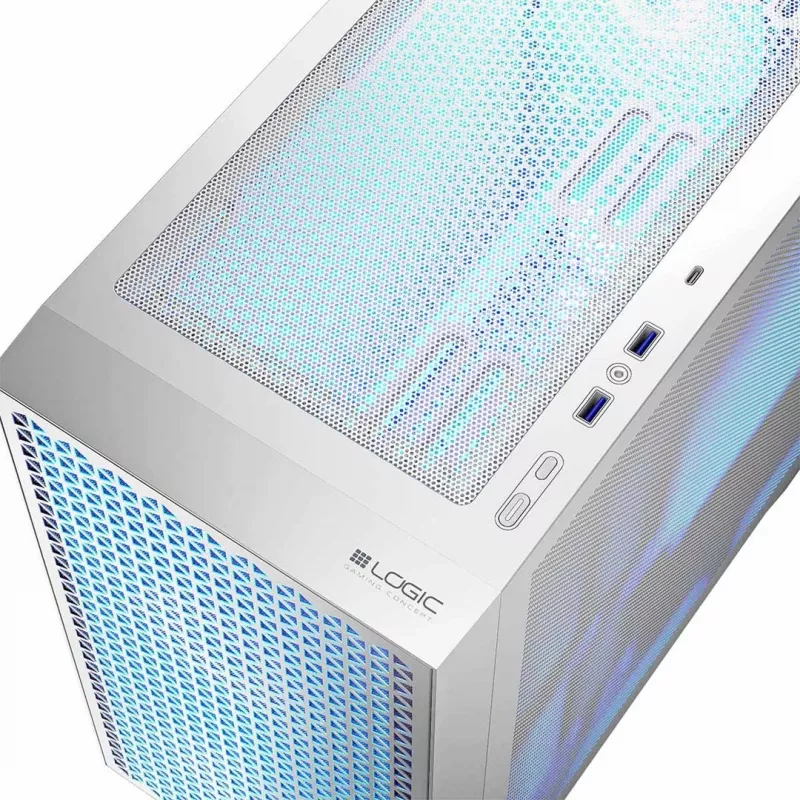 Logic DART PRO ARGB MINI USB-C PC korpus valge