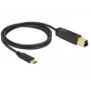 USB-kaabel DeLOCK 83675 USB 3.2 Gen 2 1m USB C USB B Must