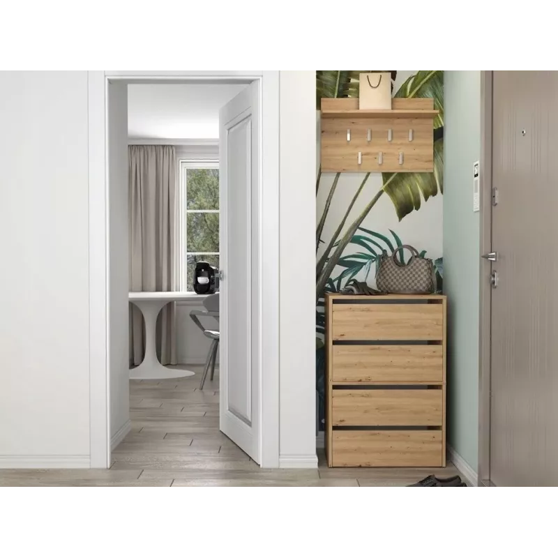 Kingakapp top e shop MODO X2 Oak Artisan, suletud 4 ust, 4 riiulit, 600×880×360 mm, puitlaastplaat