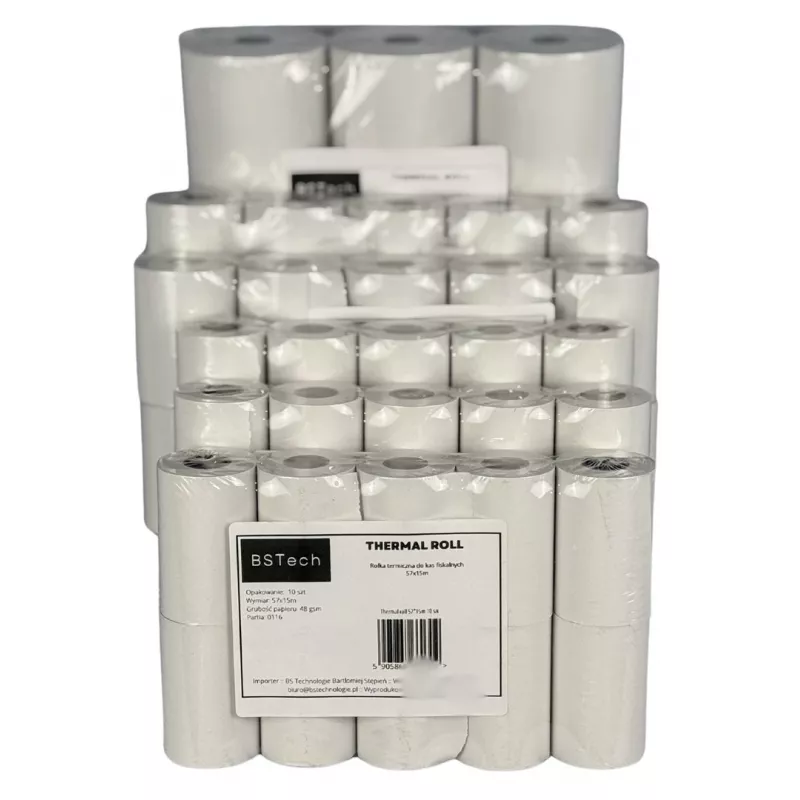 BSTech Termorull kassaaparaatidele fiskaalne 57x15m 10 tk