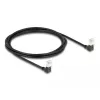 DeLOCK RJ45 võrgukaabel Cat.6A S/FTP õhuke 90° allapoole 2 m must