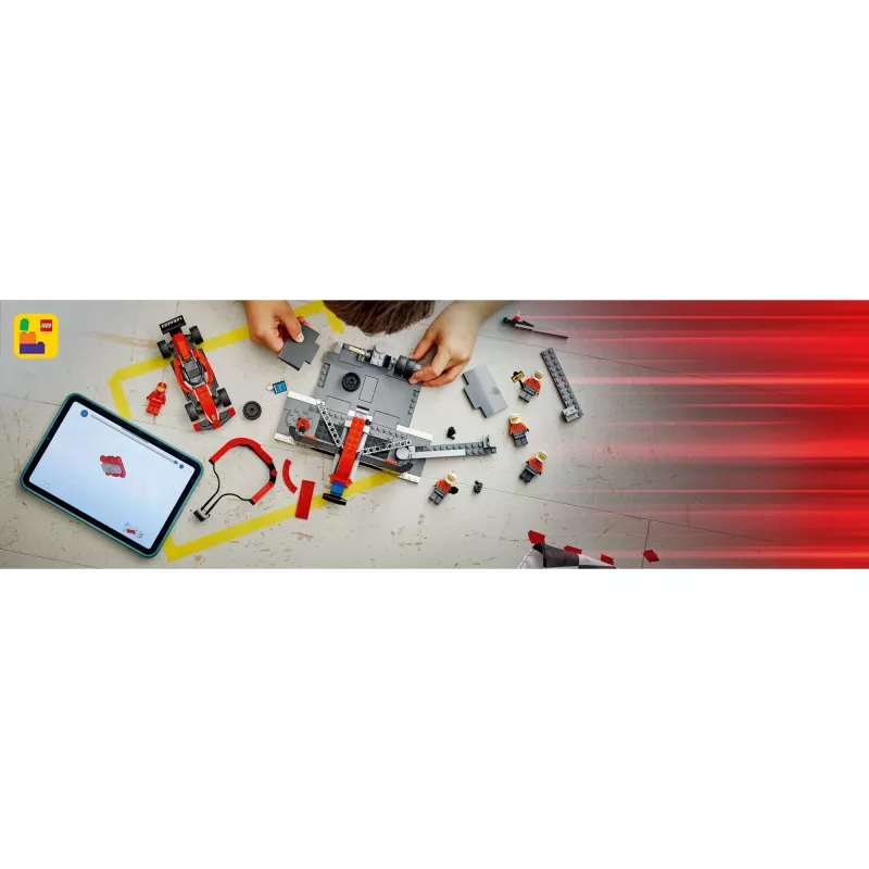 LEGO City F1 boksipeatuse komplekt 60443 — Ferrari F1 auto, 322 osa, 5 minifiguuri, vanusele 6+