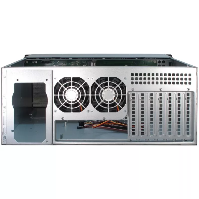 Serveri korpus Inter-Tech 4U-4408 hammas, must/hõbedane