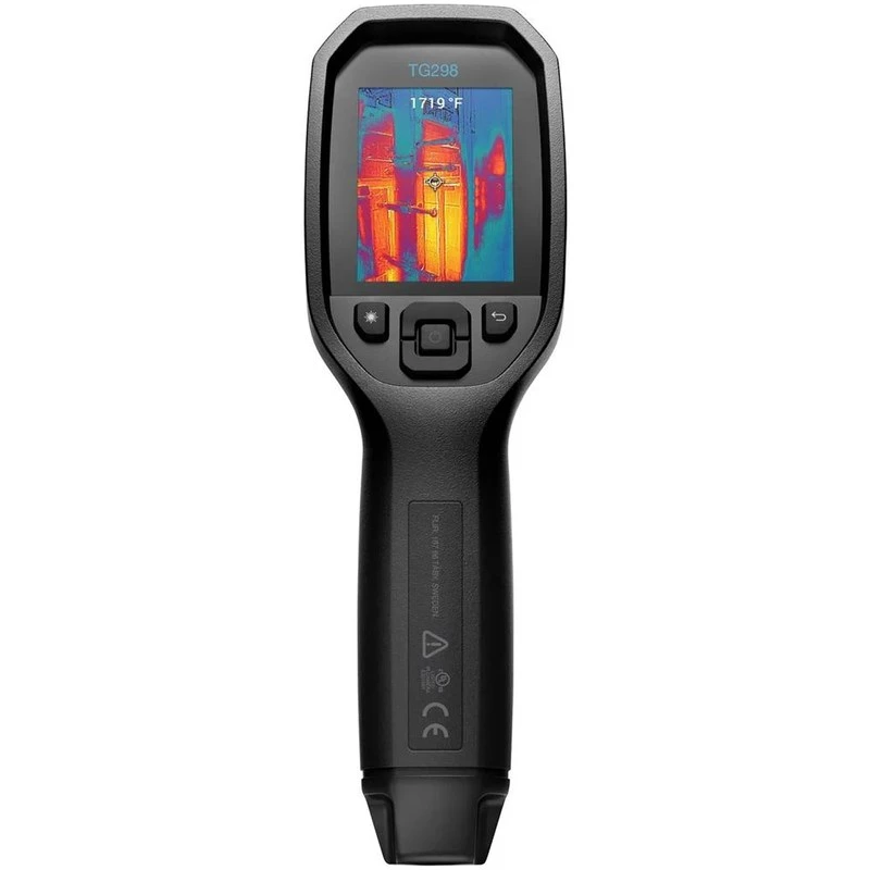 Termokaamera FLIR TG298 käeshoitav -25 kuni +1080 °C, 320×240 LCD, 2,4-tolline ekraan, IP54, USB-C, 8 GB