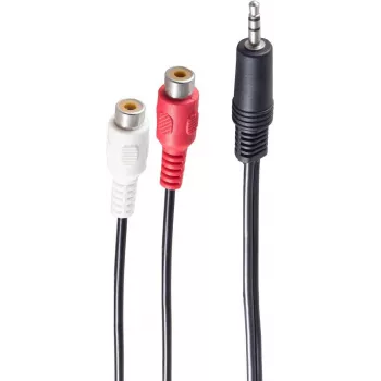 Audio kaabel ShiverPeaks BS30771-1.5 1.5m 3.5mm to 2 x RCA Must