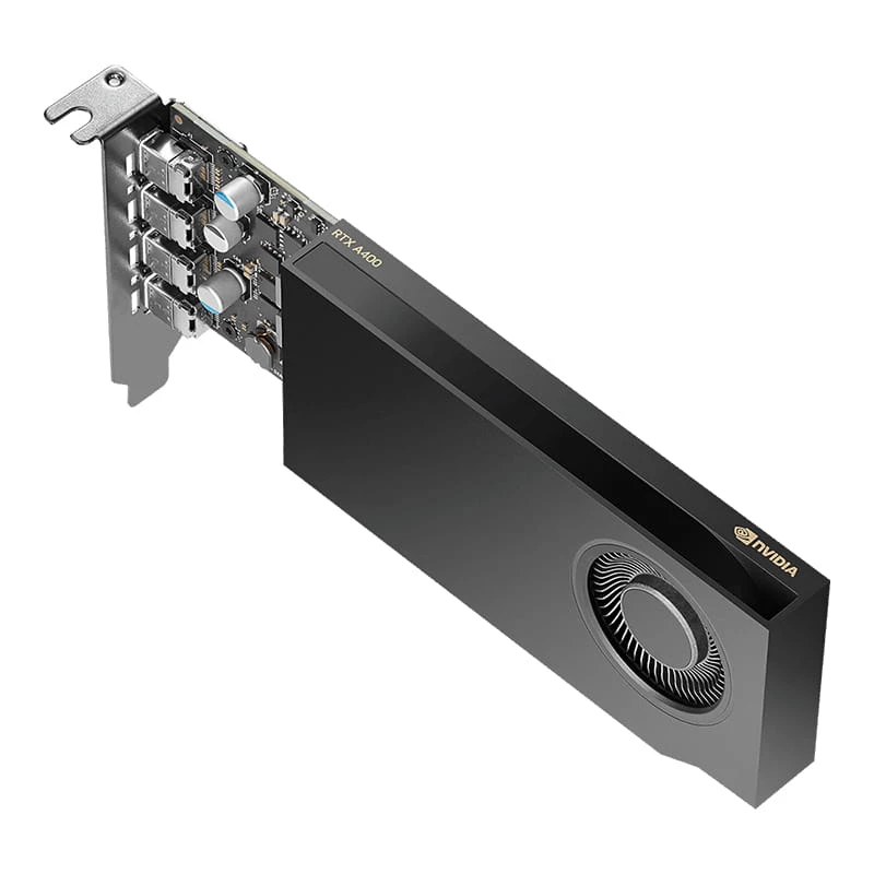 Graafikakaart PNY NVIDIA RTX A400, 4 GB GDDR6, 64-bit, PCIe 4.0 x8, 4x DisplayPort 1.4a, aktiivne jahutus