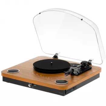 Analoog-vööajamiga plaadimängija Adler AD 1914, USB-pesa, keraamiline alustaldrik, DC-mootor, 33 1/3 p/min, Bluetooth 5.4, RCA-väljundid, sisseehitatud kõlarid