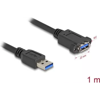 DeLOCK USB-kaabel USB A-tüüpi isane pistik emasele 1 m 5 Gbps must