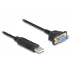 DeLOCK USB 2.0 RS-232 jadaadapterile 50 cm FTDI Must