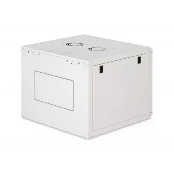 Seinale kinnitatav 19-tolline riiulikapp DIGITUS Dynamic-N DN-37106 — 9U, 600x600 mm, IP20, võtmelukk