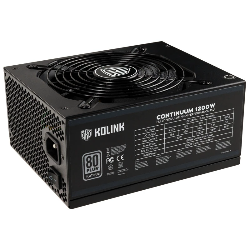 Toiteplokk Kolink Continuum 80 PLUS Platinum modulaarne 1200W