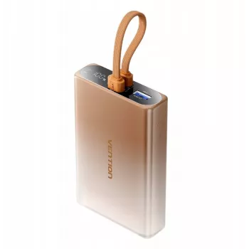 Kaasaskantav laadija Vention 10000 mAh, USB-C, Lightning ja USB-A, 22,5 W väljund, vask